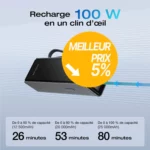 Acheter EcoFlow Batterie externe EcoFlow RAPID (25 000 mAh, 170 W, 100 W, câbles rétractables intégrés) meilleur tarif