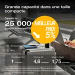 Acheter EcoFlow Batterie externe EcoFlow RAPID (25 000 mAh, 170 W, 100 W, câbles rétractables intégrés) meilleur tarif