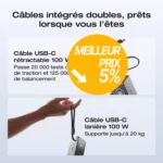 Acheter EcoFlow Batterie externe EcoFlow RAPID (25 000 mAh, 170 W, 100 W, câbles rétractables intégrés) meilleur tarif