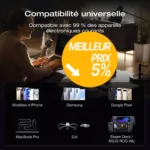 Acheter EcoFlow Batterie externe EcoFlow RAPID Pro (20 000 mAh, 230 W, câble intégré 100 W) meilleur tarif