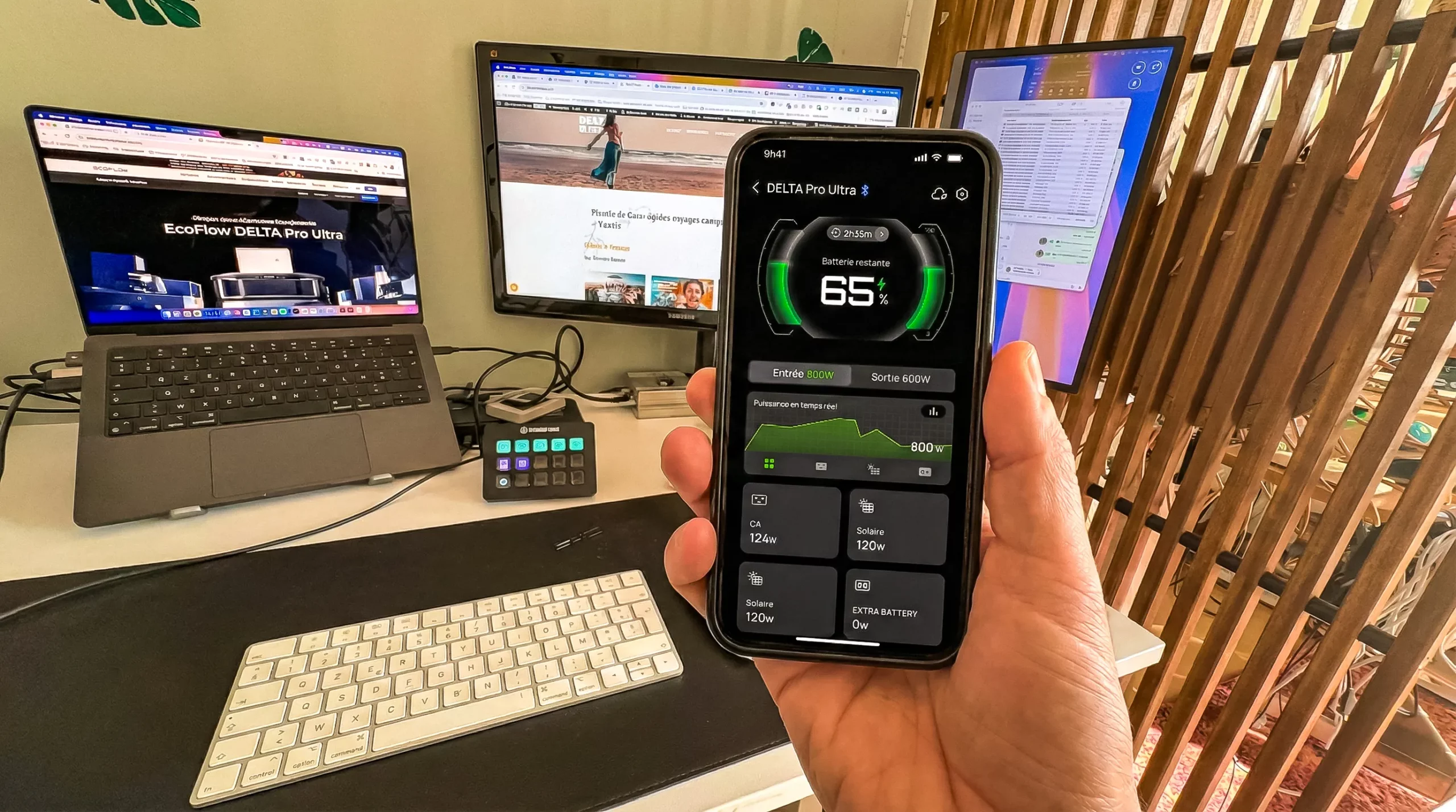 vue de l'application ecoflow pour la Delta Pro Ultra